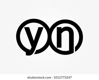 Initial letter logo yn lowercase thunder vector design