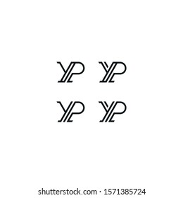 initial letter logo yp, eps 10
