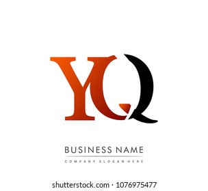 
initial letter logo YQ colored red and black, Vector logo design template elements for your business or company identity
