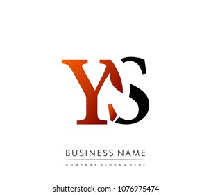 
initial letter logo YS colored red and black, Vector logo design template elements for your business or company identity