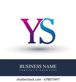 initial letter logo YS colored red and blue, Vector logo design for your business or company identity.