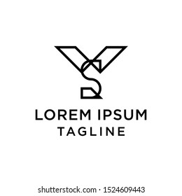 initial letter logo YS, SY logo template 