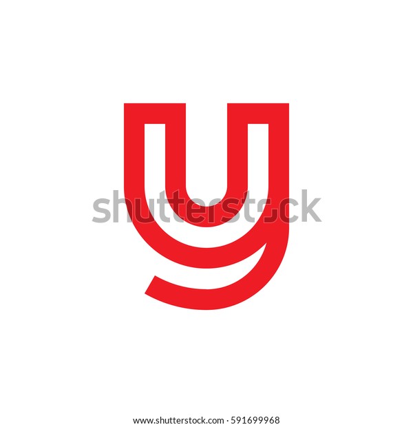 Initial Letter Logo Yu Uy U Stock Vector Royalty Free