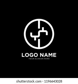 initial letter logo YY, logo template