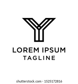 initial letter logo YY logo template