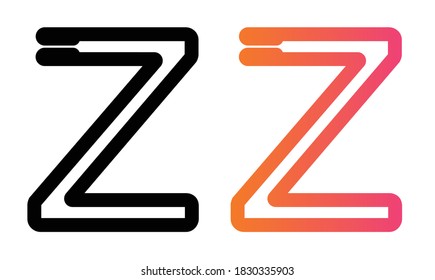 Initial letter logo Z, alphabet letter Z, vector 