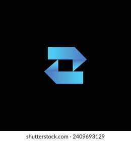 initial letter logo Z initial company icon business logo background illustration
