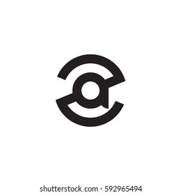 initial letter logo za, az, a inside z rounded lowercase black monogram
