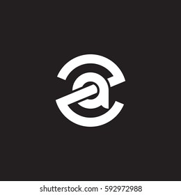 initial letter logo za, az, a inside z rounded lowercase white black background