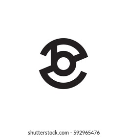 initial letter logo zb, bz, b inside z rounded lowercase black monogram