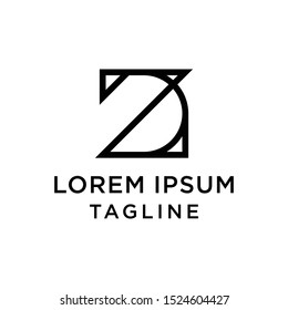 initial letter logo ZD, DZ logo template