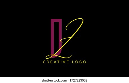 logotipo de letra inicial ZD, DZ, plantilla de logotipo
