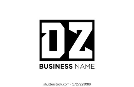 logotipo de letra inicial ZD, DZ, plantilla de logotipo
