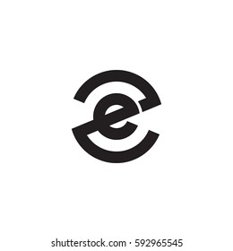 initial letter logo ze, ez, e inside z rounded lowercase black monogram