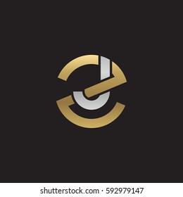 initial letter logo zj, jz, j inside z rounded lowercase logo gold silver