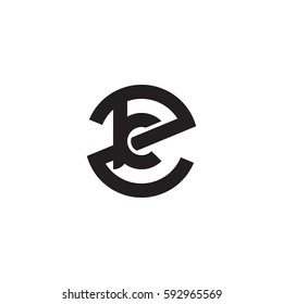 initial letter logo zk, kz, k inside z rounded lowercase black monogram