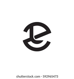 initial letter logo zl, lz, l inside z rounded lowercase black monogram