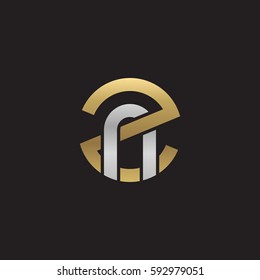 initial letter logo zn, nz, n inside z rounded lowercase logo gold silver