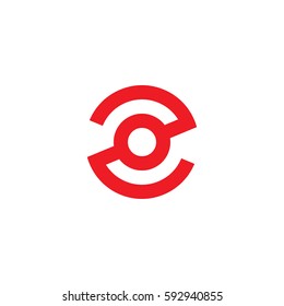 initial letter logo zo, oz, o inside z rounded lowercase red flat