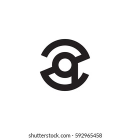 initial letter logo zq, qz, q inside z rounded lowercase black monogram