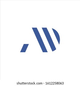 Initial letter logoAD or DA  logo template