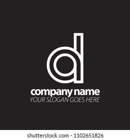Initial Letter Lowercase. Linked Rounded Design Logo.