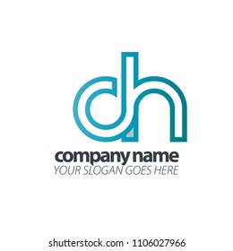 Initial Letter Lowercase. Linked Rounded Design Logo.