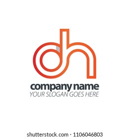 Initial Letter Lowercase. Linked Rounded Design Logo.