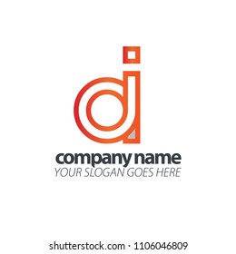 Initial Letter Lowercase. Linked Rounded Design Logo.