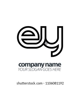 Initial Letter Lowercase. Linked Rounded Design Logo.