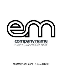 Initial Letter Lowercase. Linked Rounded Design Logo.