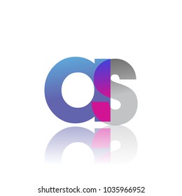 Initial Letter AS Lowercase overlap Logo Blue, pink and grey, Modern and Simple Logo Design.