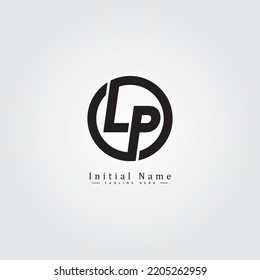Initial Letter LP Logo - Minimal Business Logo for Alphabet L and P