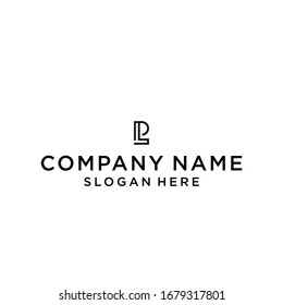 initial letter lp or pl logo design vector illustration template