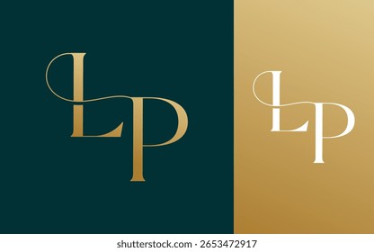 Initial letter LP PL logo design vector illustration for couple, wedding, and business