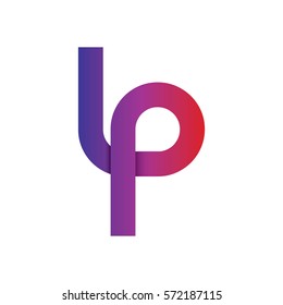 Initial Letter lP Rounded Lowercase Logo