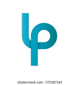 Initial Letter lP Rounded Lowercase Logo