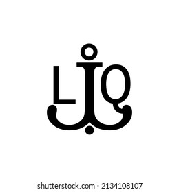 Initial letter LQ anchor simple logo.