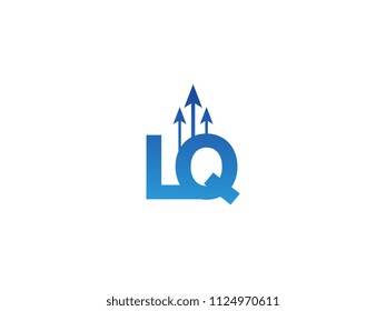 Initial Letter LQ Arrow Chart Finance Business