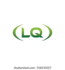 initial letter LQ brackets uppercase logo green vector element template design