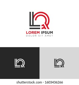 Initial Letter LQ linked uppercase overlap modern logo design template. Suitable for business, consulting group company