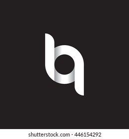 initial letter lq modern linked circle round lowercase logo white black