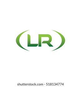 initial letter LR brackets uppercase logo green vector element template design