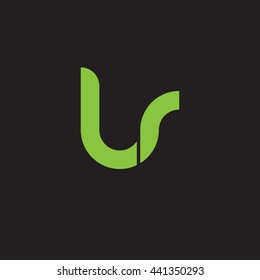 initial letter lr linked round lowercase logo green