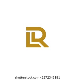 letra inicial concepto de vector de logotipo LR RL
