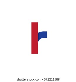 Initial Letter LR Rounded Lowercase Logo