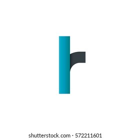 Initial Letter LR Rounded Lowercase Logo