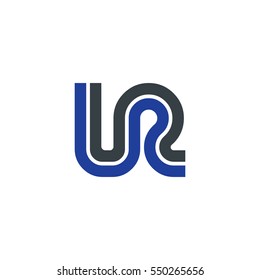 Initial Letter LR UR Linked Design Logo