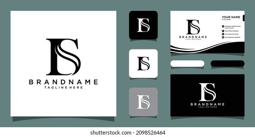 Initial Letter LS Logo Design vector Template. Creative LS Logo Design with business card design template