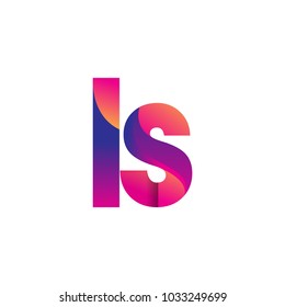 Initial Letter LS Logo Lowercase, magenta and orange, Modern and Simple Logo Design.